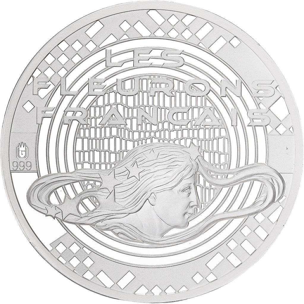 France, Médaille, Les Fleurons Français, Le France, Argent, FDC