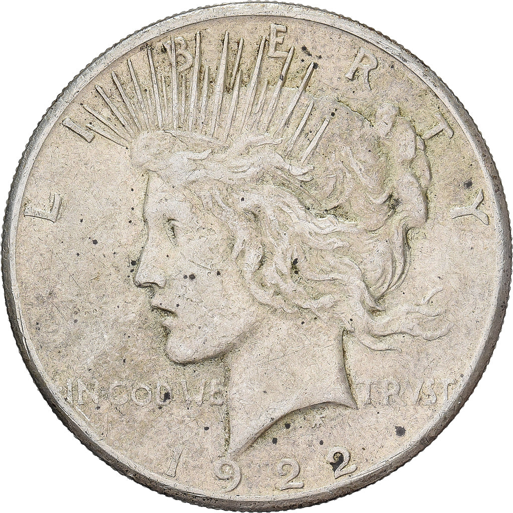 États-Unis, Dollar, Peace, 1922, San Francisco, Argent, TB+