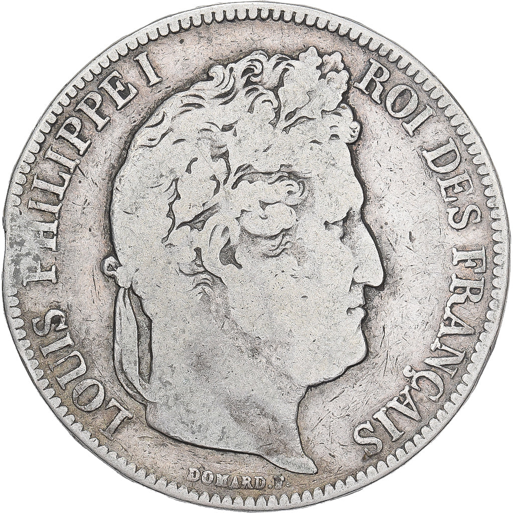 Francja, 5 Francs, Louis-Philippe, 1841, Bordeaux, Srebro, VF(30-35)