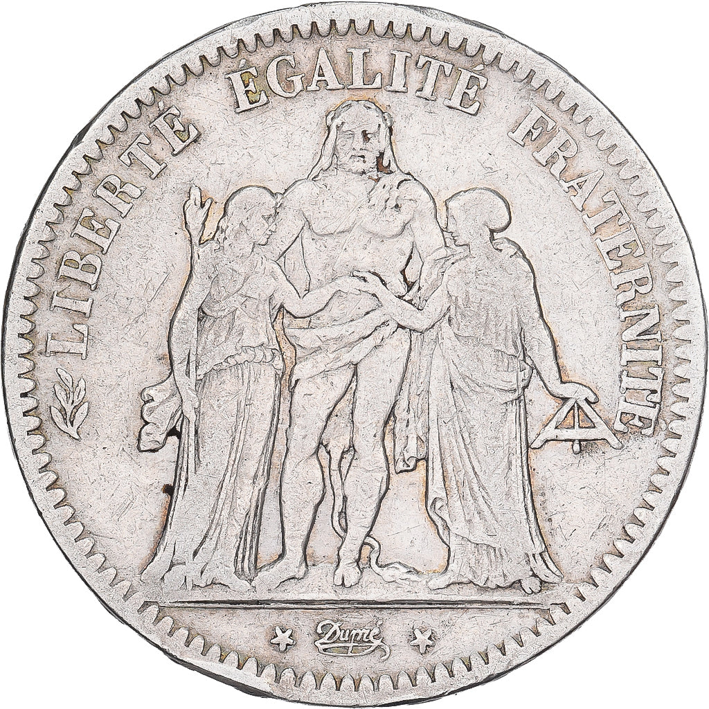France, 5 Francs, Hercule, 1849, Strasbourg, Argent, TB, Gadoury:683, KM:756.2