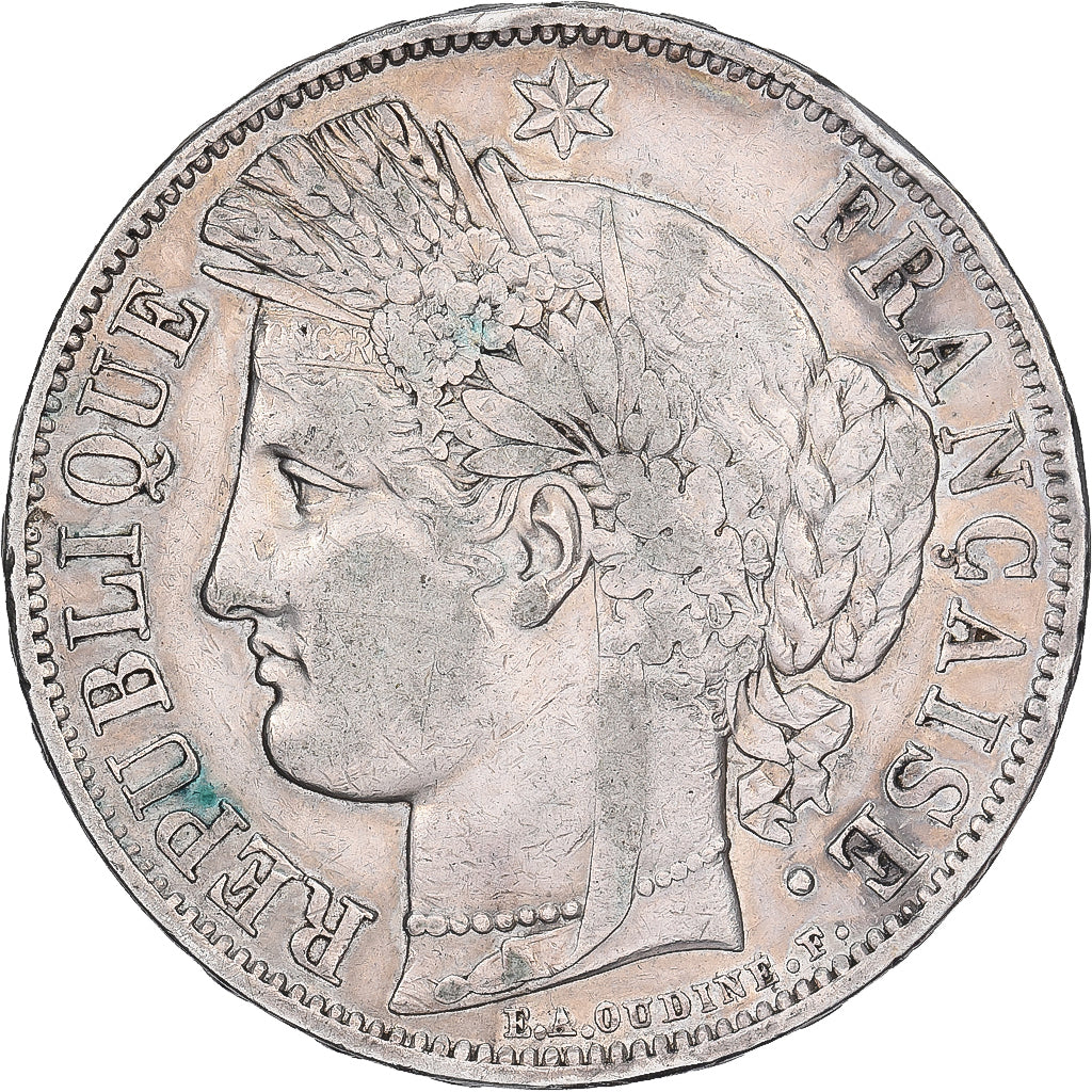 France, 5 Francs, Cérès, 1849, Paris, Argent, TTB, Gadoury:719, KM:761.1