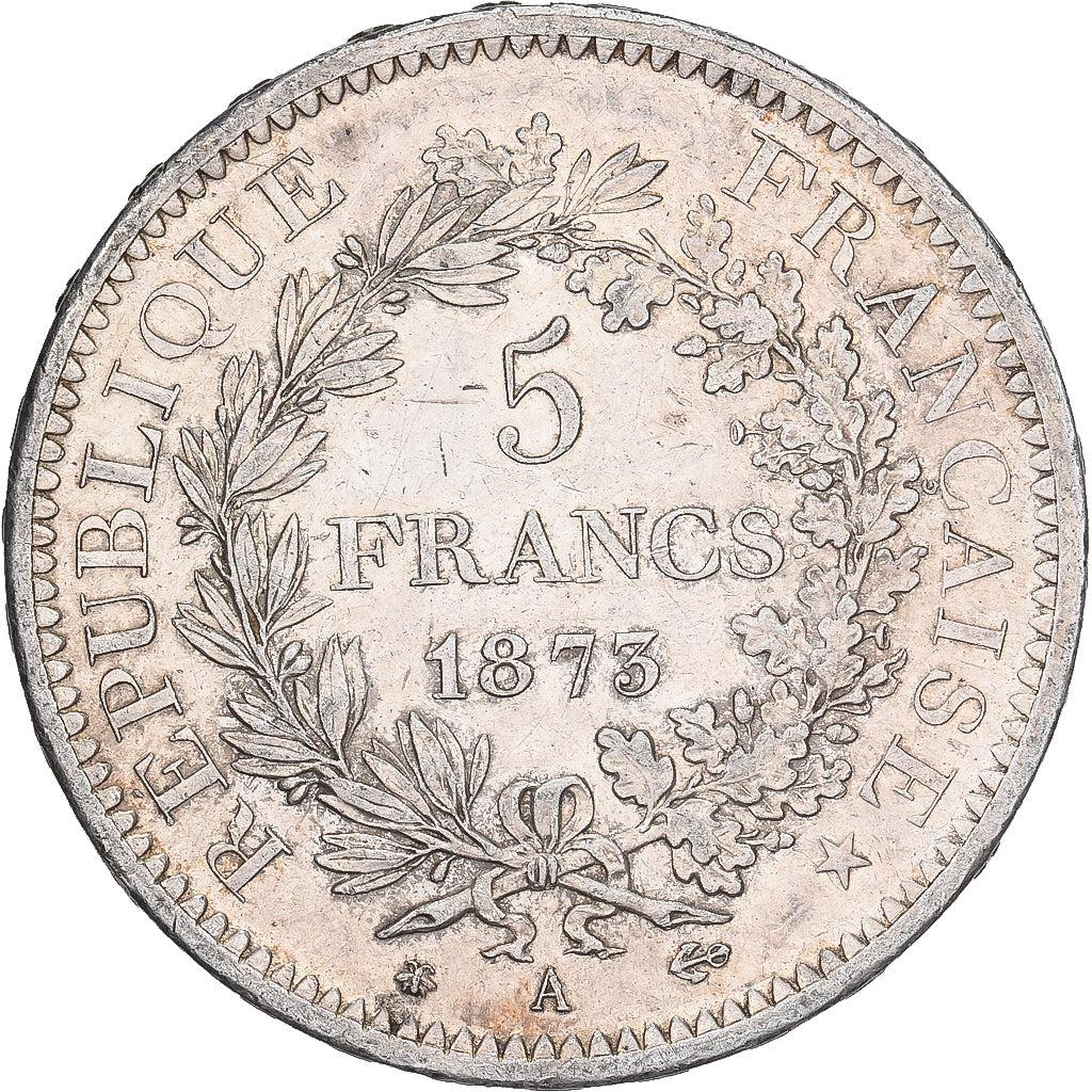 Francia, 5 Francs, Hercule, 1873, Paris, Plata, EBC, Gadoury:745a, KM:820.1