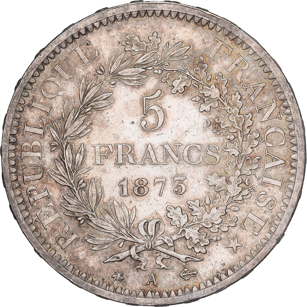Frankreich, 5 Francs, Hercule, 1873, Paris, Silber, VZ+, Gadoury:745a, KM:820.1