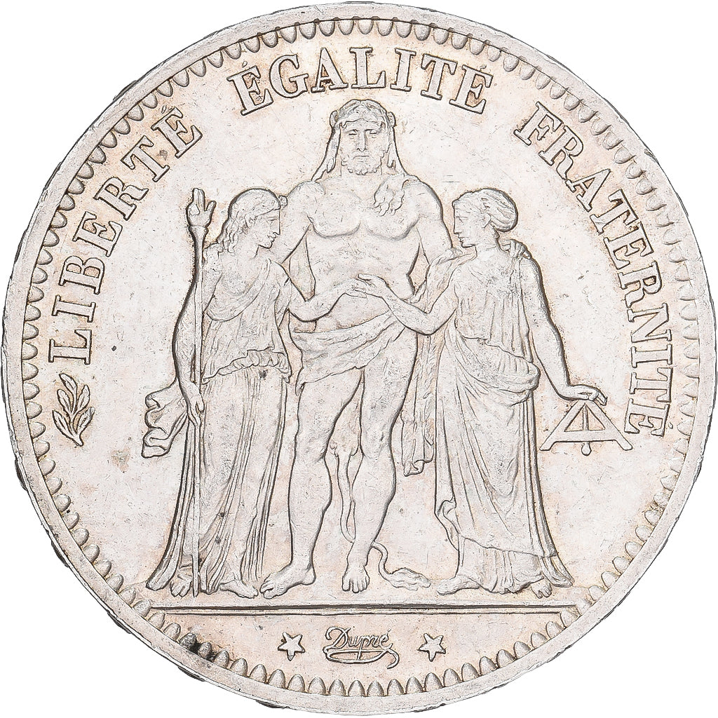 Francja, 5 Francs, Hercule, 1874, Paris, Srebro, AU(55-58), Gadoury:745a