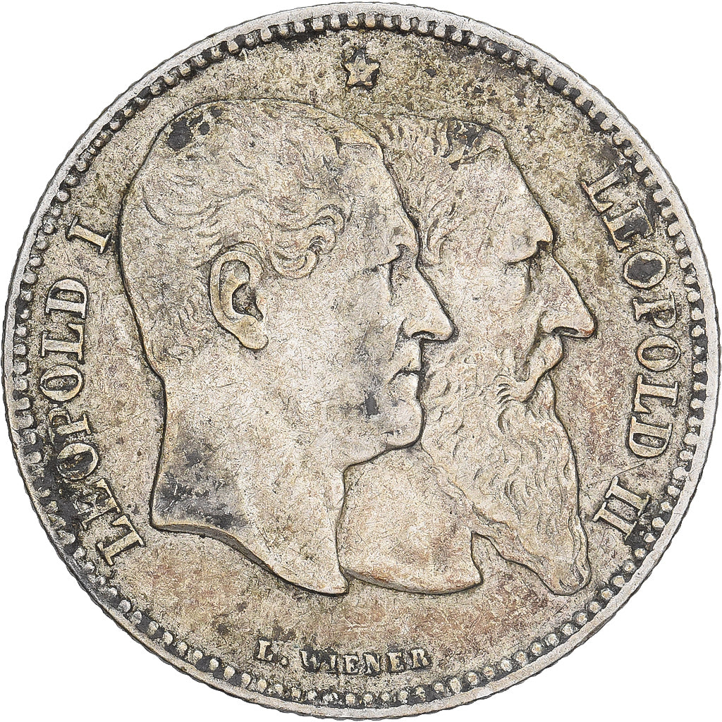 Belgien, Leopold II, 2 Francs, 2 Frank, 1880, Silber, SS, KM:39