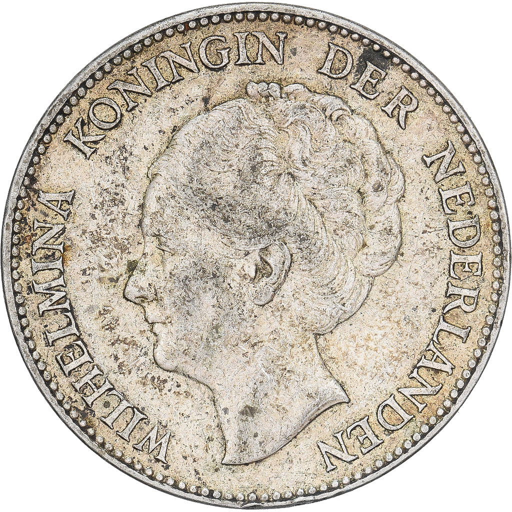Países Bajos, Wilhelmina I, Gulden, 1931, Utrecht, Plata, MBC+, KM:161.1