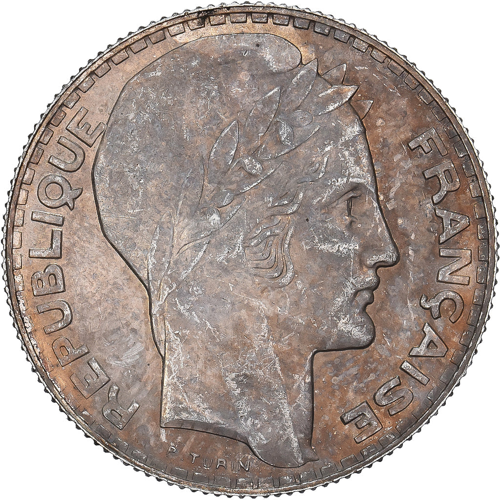 France, 10 Francs, Turin, 1939, Paris, Argent, SUP, Gadoury:801, KM:878