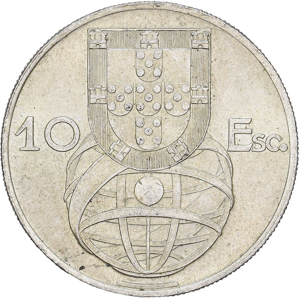 Portugal, 10 Escudos, 1955, Silber, VZ+, KM:586