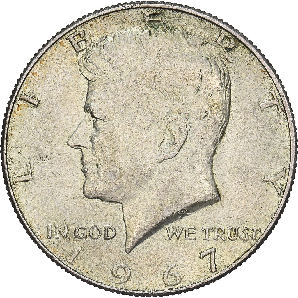 États-Unis, Half Dollar, Kennedy, 1967, Philadelphie, Argent, TTB+, KM:202a