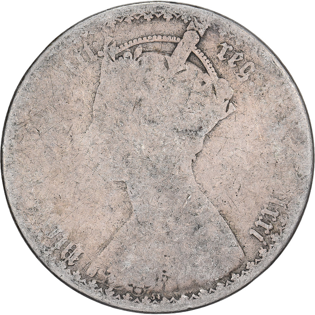 Wielka Brytania, Florin, Two Shillings, Victoria, 1871, London, Srebro, G(4-6)