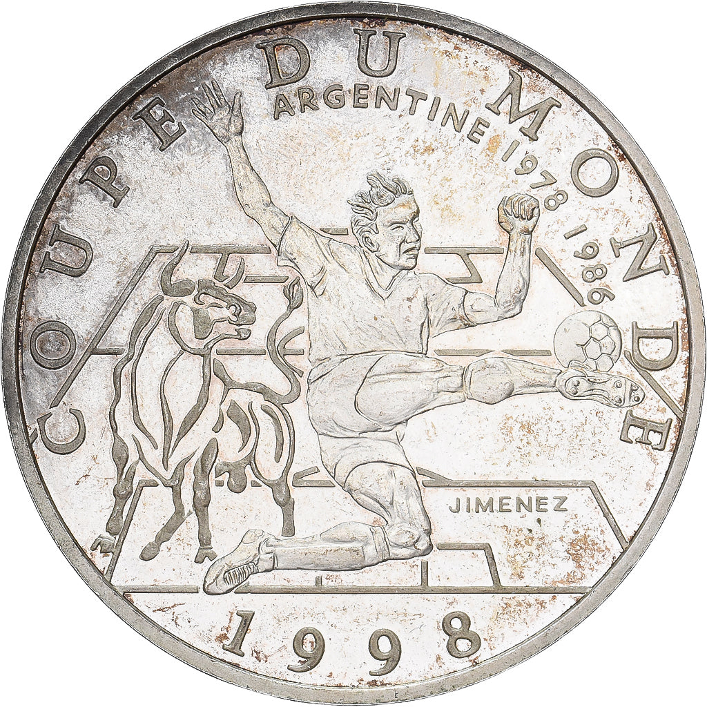 France, 10 Francs, Coupe du Monde - Argentine, 1997, Paris, Argent, SPL