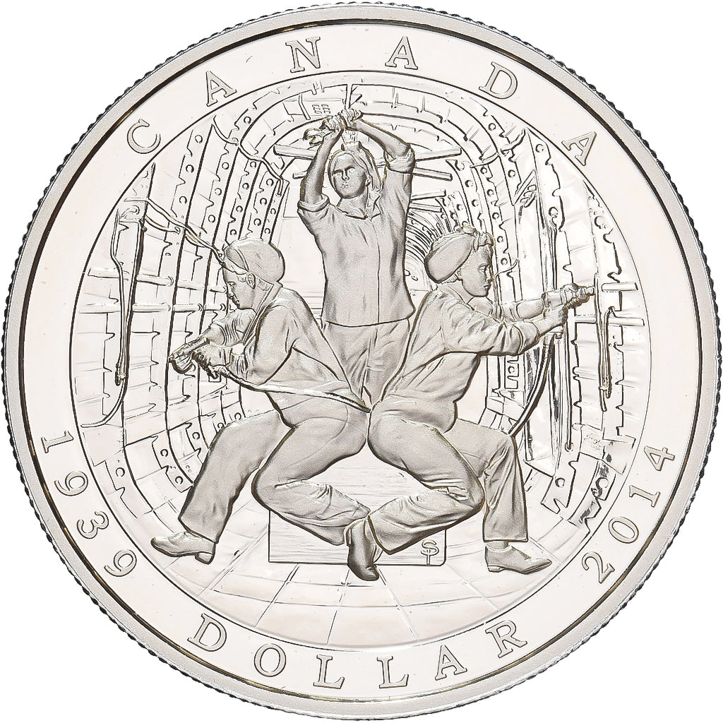 Canadá, Dollar, 2014, Royal Canadian Mint, 75th Anniversary Declaration of