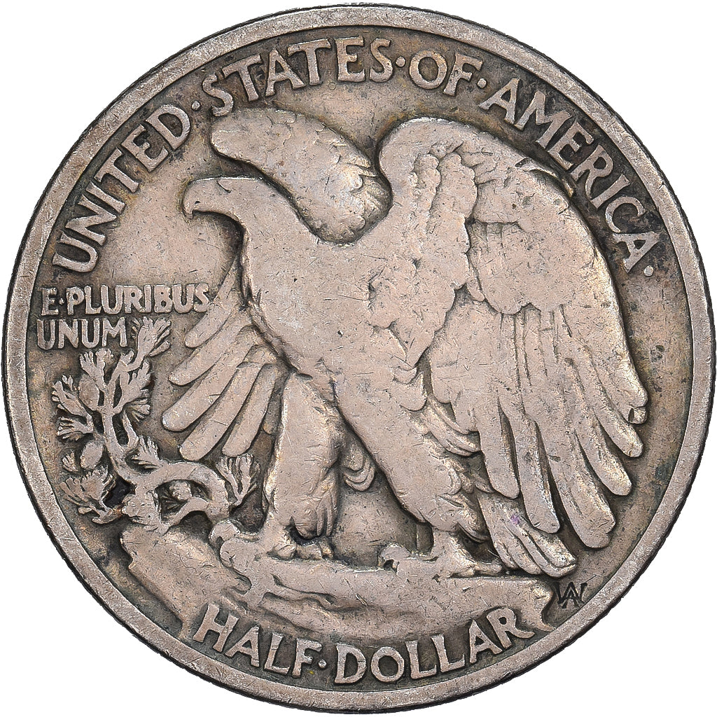 États-Unis, Half Dollar, Walking Liberty, 1920, Philadelphie, Argent, B+