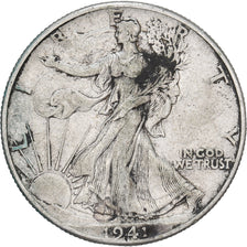 Vereinigte Staaten, Half Dollar, Walking Liberty, 1941, Philadelphia, Silber, S