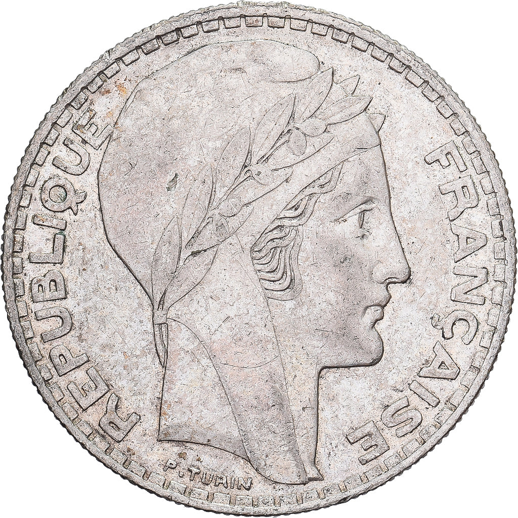 Frankreich, 20 Francs, Turin, 1937, Paris, Silber, SS, Gadoury:852, KM:879