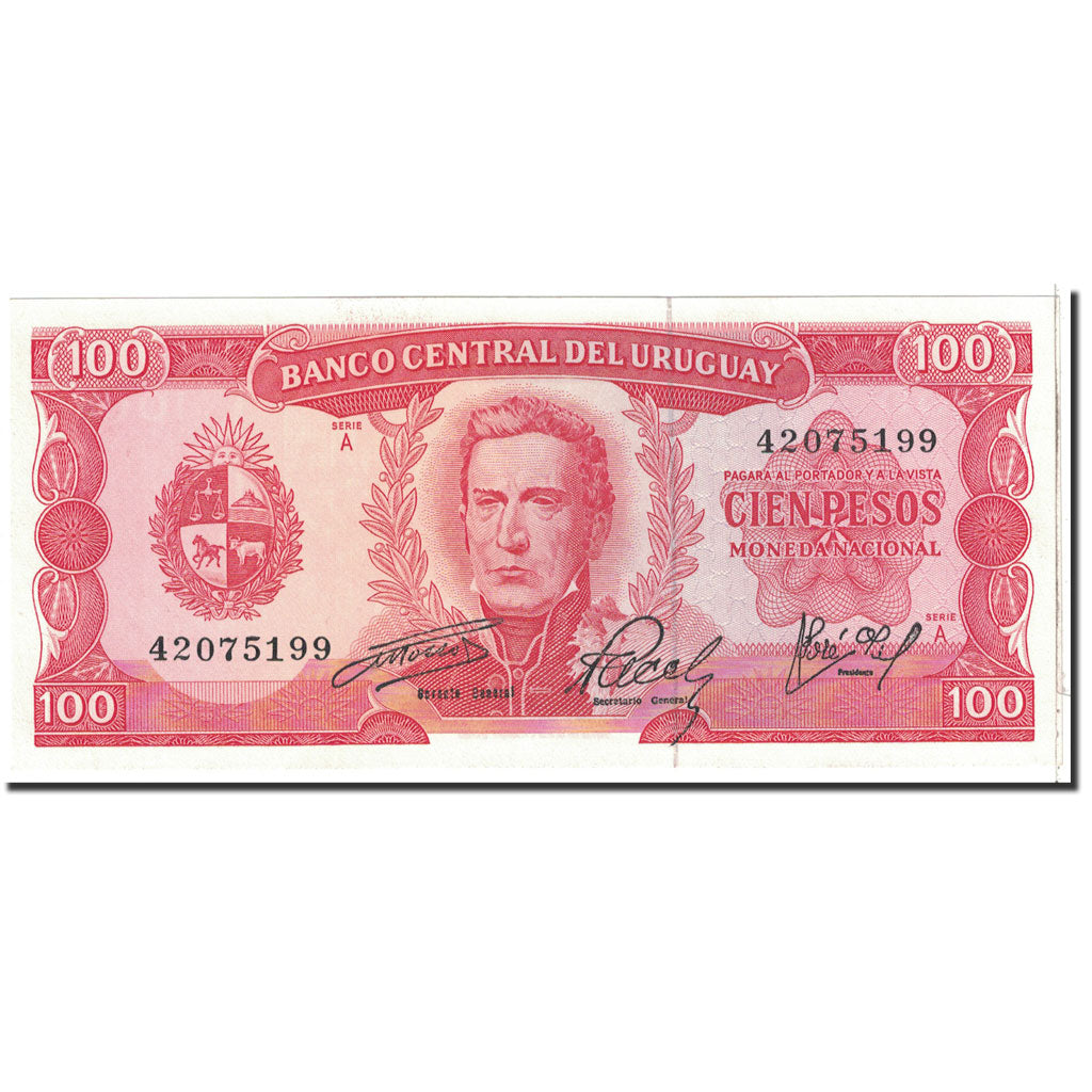 Banknote, Uruguay, 100 Pesos, 1967, Undated, KM:47a, UNC(65-70)