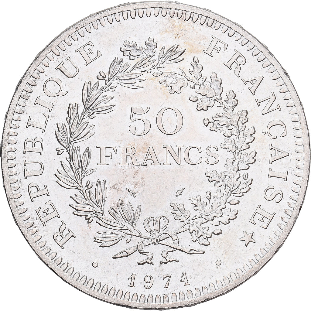 Francia, 50 Francs, Hercule, 1974, Hybrid issue, Argento, SPL, Gadoury:882a
