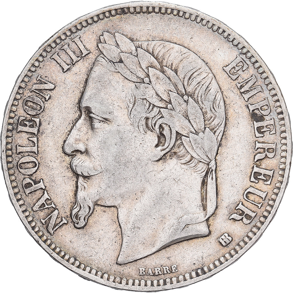 Francia, 5 Francs, Napoléon III, 1869, Strasbourg, Argento, MB+, Gadoury:739