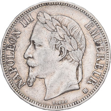 Francia, 5 Francs, Napoléon III, 1869, Strasbourg, Argento, MB+, Gadoury:739