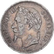 France, 5 Francs, Napoléon III, 1869, Strasbourg, Silver, EF(40-45)
