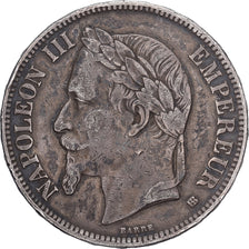 Francia, 5 Francs, Napoléon III, 1869, Strasbourg, Argento, BB, Gadoury:739