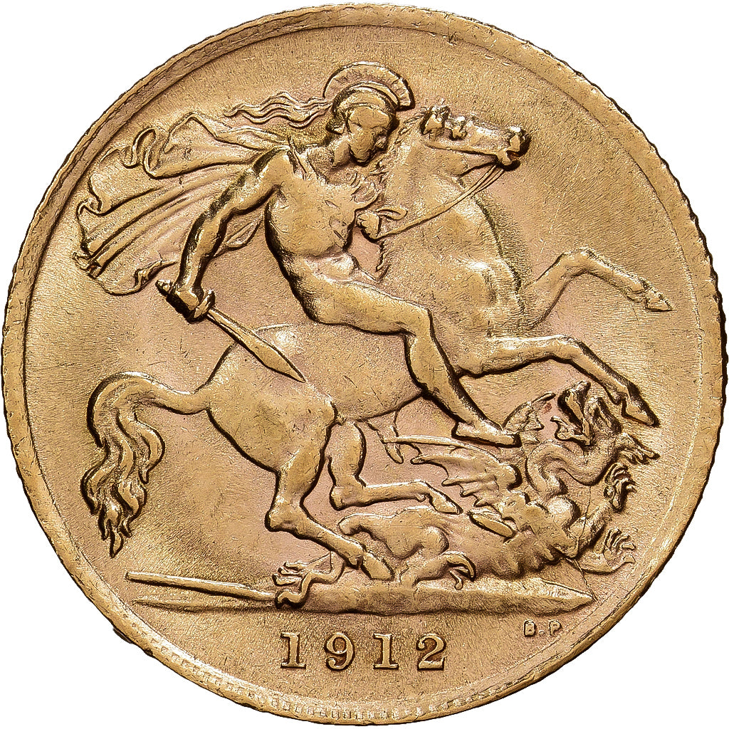 Grande-Bretagne, George V, 1/2 Sovereign, 1912, British Royal Mint, Or, SPL