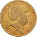 Francja, 20 Francs, Louis XVIII, 1818, Lille, Złoto, VF(20-25), Gadoury:1028