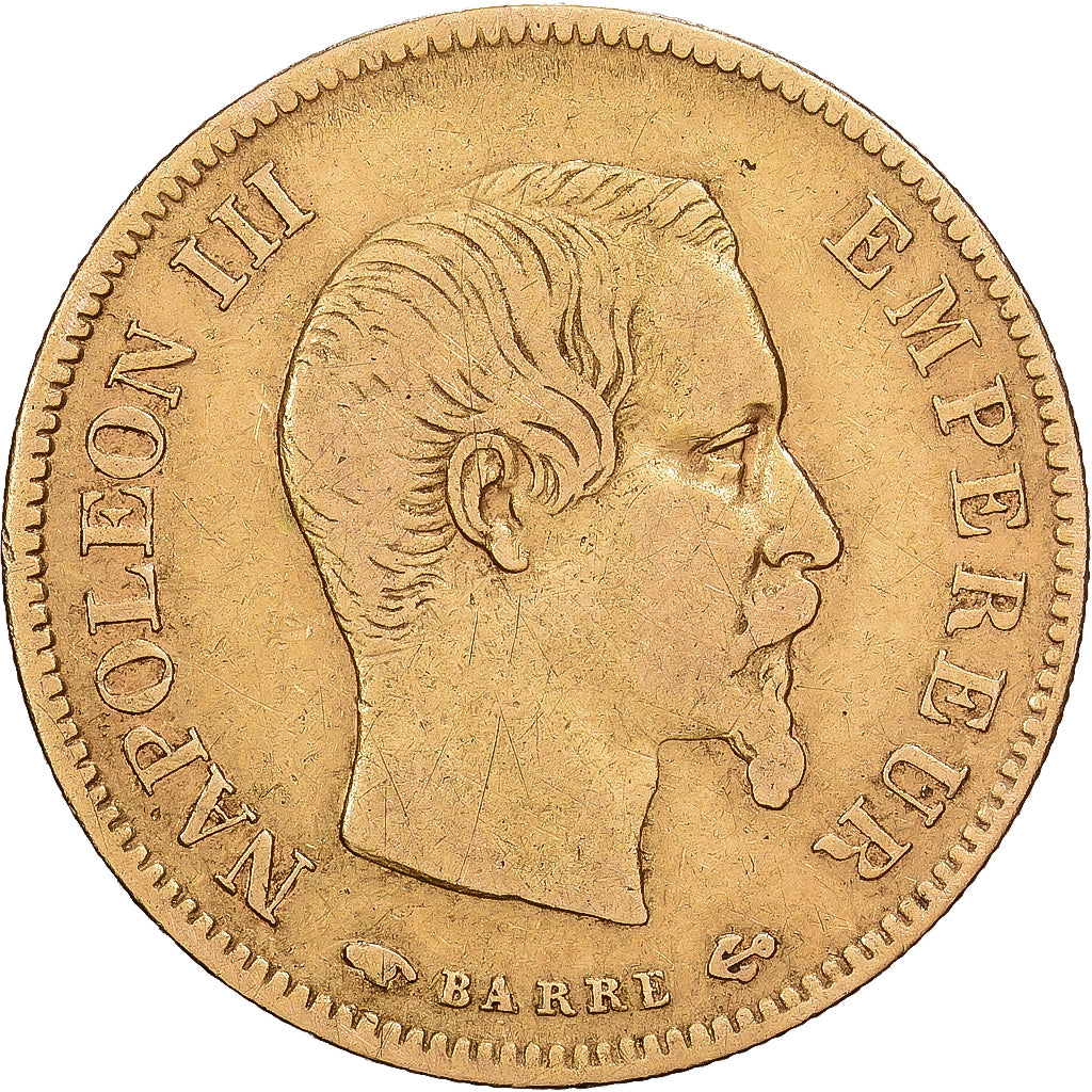 Frankreich, 10 Francs, Napoléon III, 1858, Paris, Gold, S+, Gadoury:1014