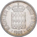 Mónaco, Rainier III, 10 Francs, 1966, Paris, Plata, MBC+, KM:146