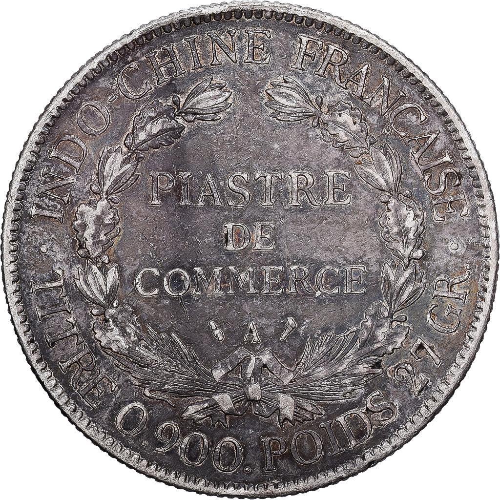 Indocia Francese, Piastre, 1913, Paris, Argento, BB+, KM:5a.1