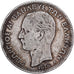 Grecia, George I, 5 Drachmai, 1876, Paris, Plata, BC+, KM:46