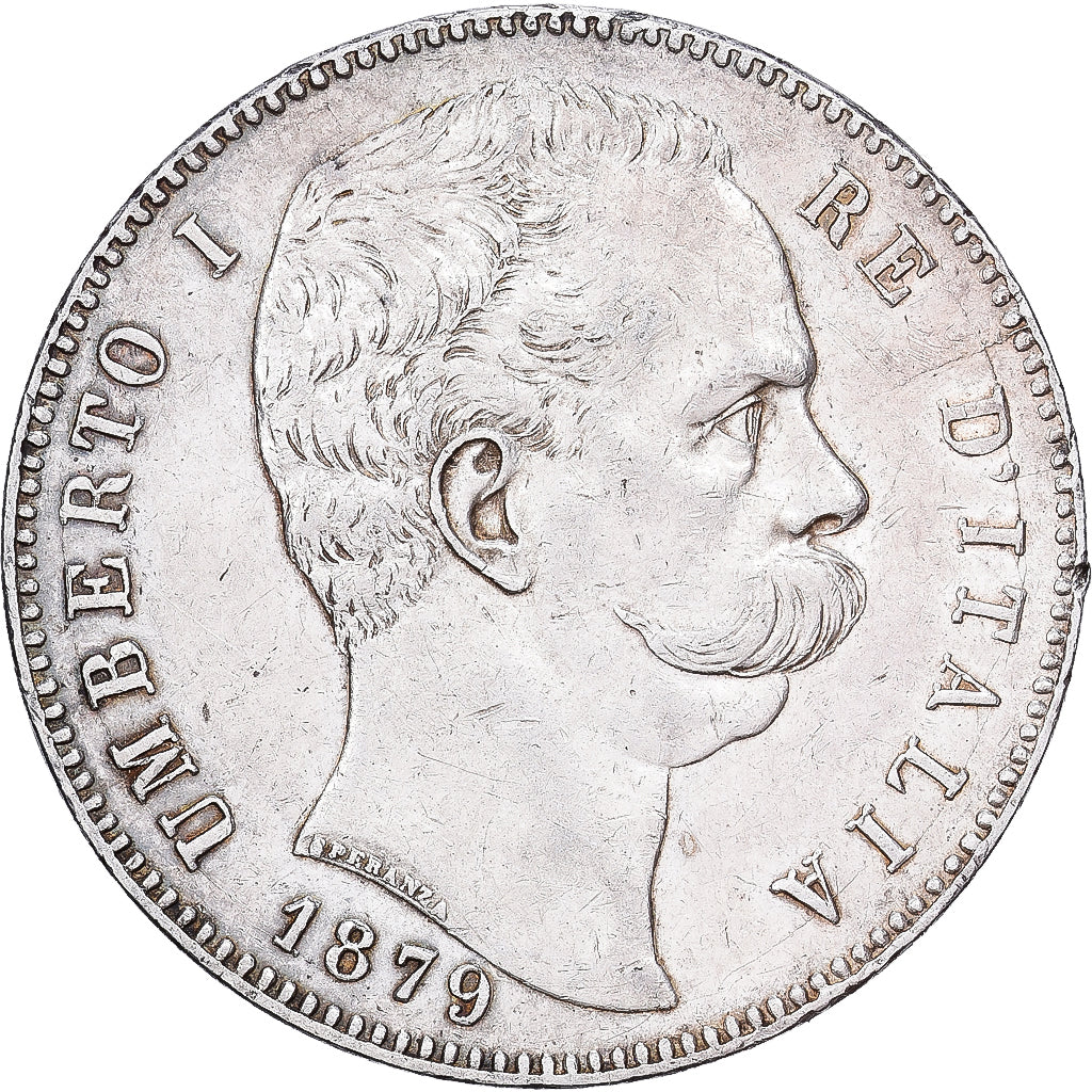 Italien, Umberto I, 5 Lire, 1879, Rome, Silber, SS+, KM:20