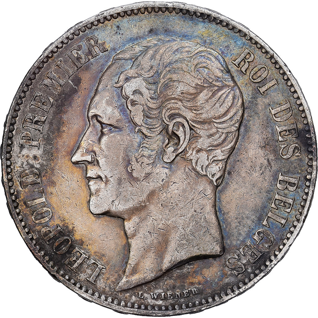 Belgio, Leopold I, 5 Francs, 5 Frank, 1852, Bruxelles, Argento, BB, KM:17