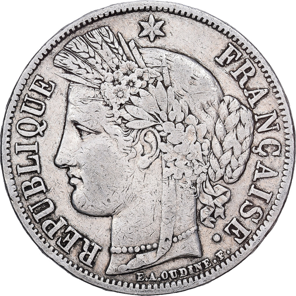 France, 5 Francs, Cérès, 1851, Paris, Silver, VF(30-35), KM:761.1