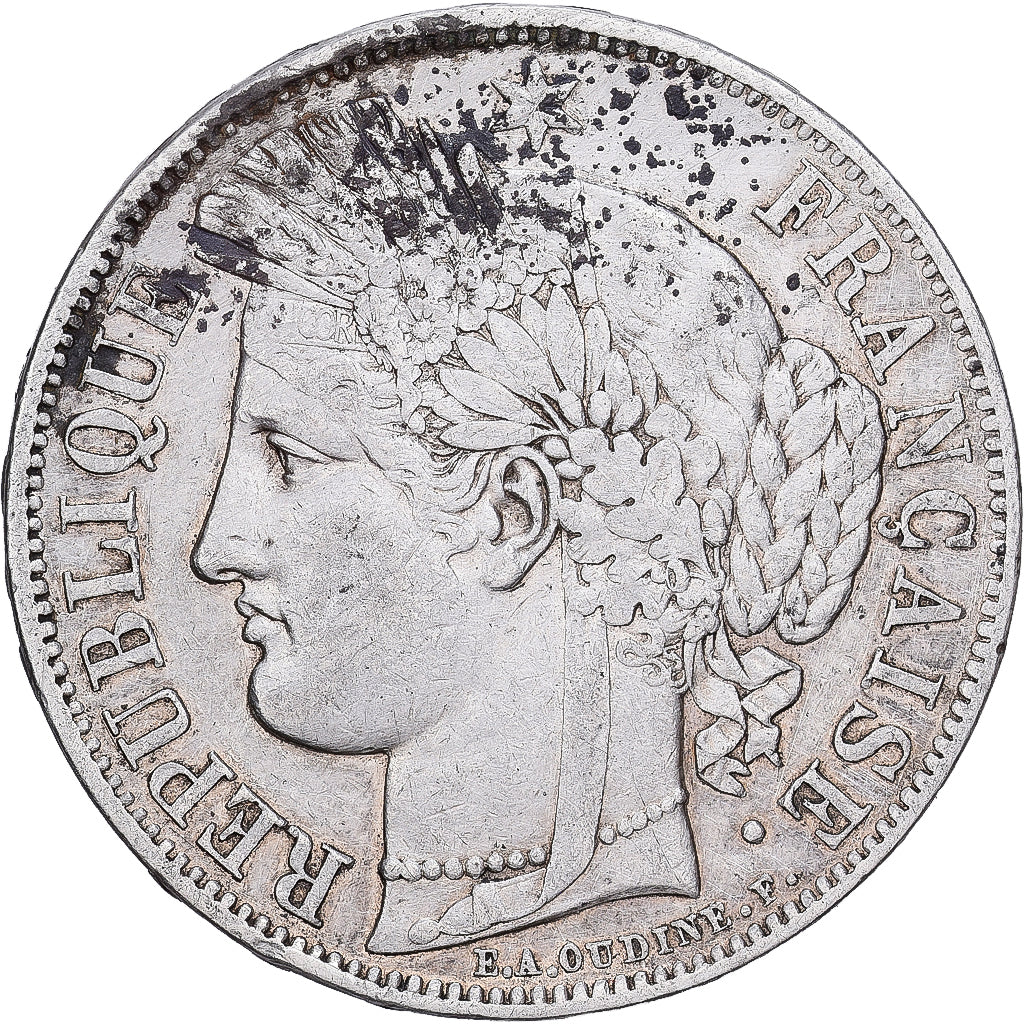 France, 5 Francs, Cérès, 1850, Paris, Silver, VF(20-25), KM:761.1