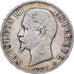 France, Napoléon III, 5 Francs, Napoléon III, 1855, Strasbourg, Argent, TB
