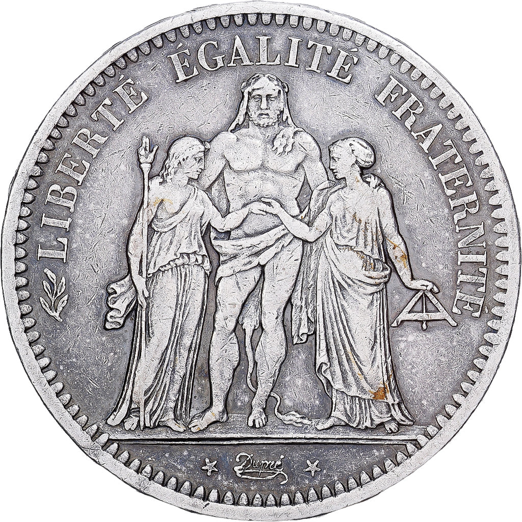 France, 5 Francs, Hercule, 1849, Paris, Silver, VF(30-35), KM:756.1