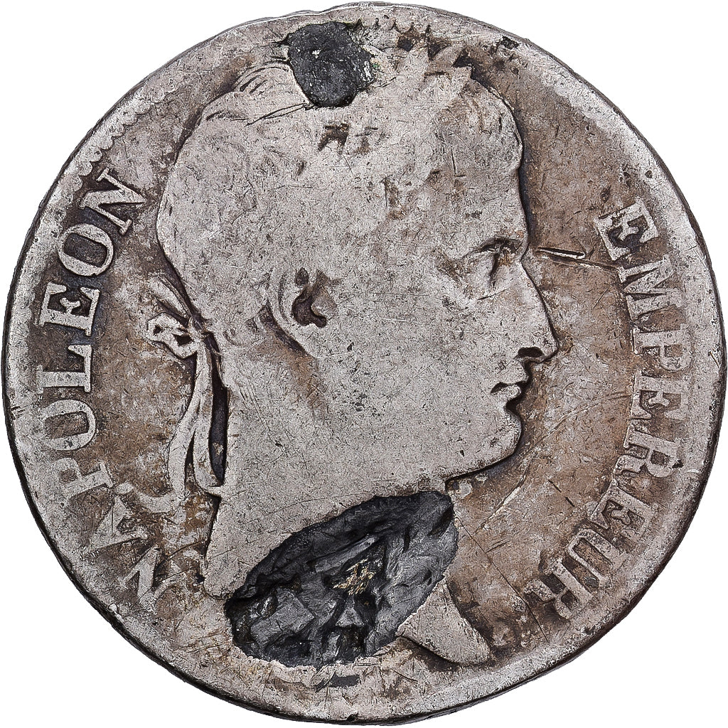 Francia, 5 Francs, Napoléon I, 1811, Marseille, Plata, RC, KM:694.11