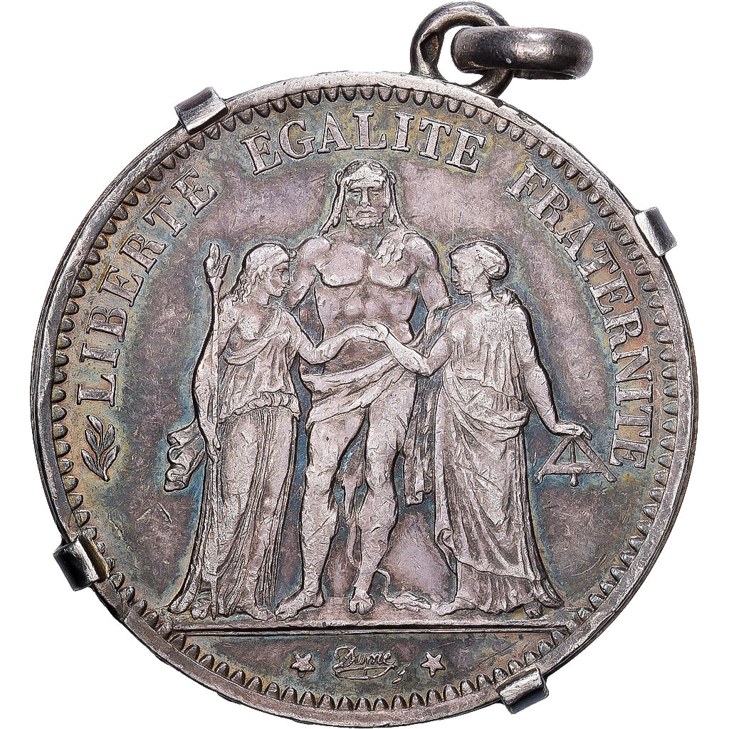 Francia, 5 Francs, Hercule, 1874, Paris, Plata, BC+, KM:820.1