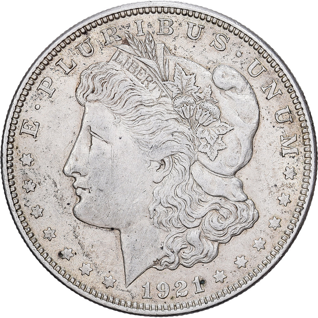 Vereinigte Staaten, Dollar, Morgan, 1921, Philadelphia, Silber, S+, KM:110