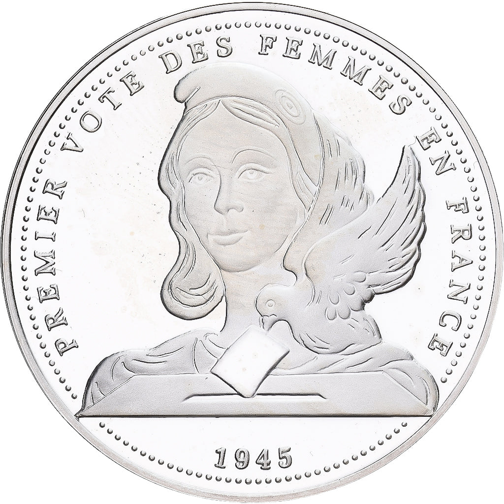 Francja, medal, Premier Vote des Femmes en France, Srebro, MS(65-70)