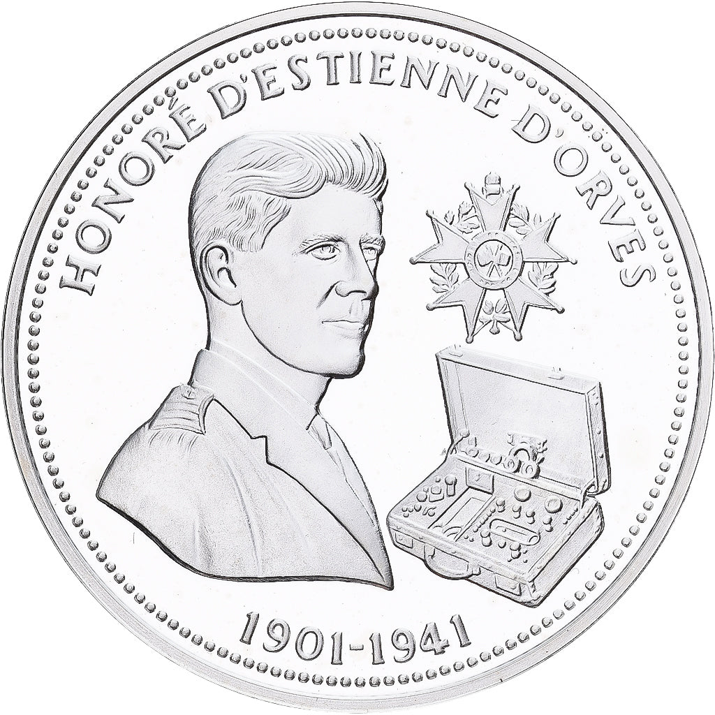 France, Medal, Seconde Guerre Mondiale, Honoré d'Estienne d'Orves, Silver