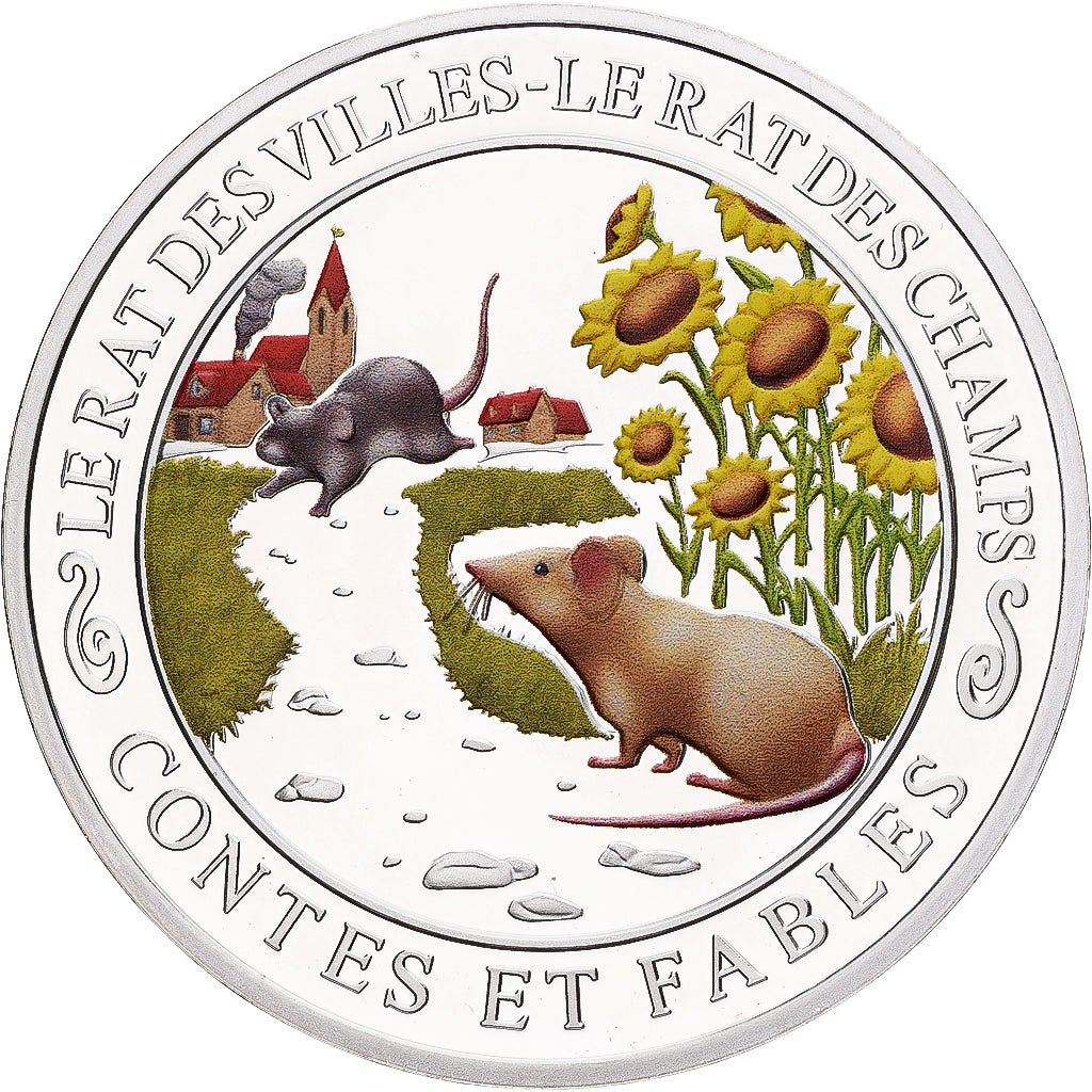 Francia, medalla, Contes et Fables, Le Rat des Villes et le Rat des Champs