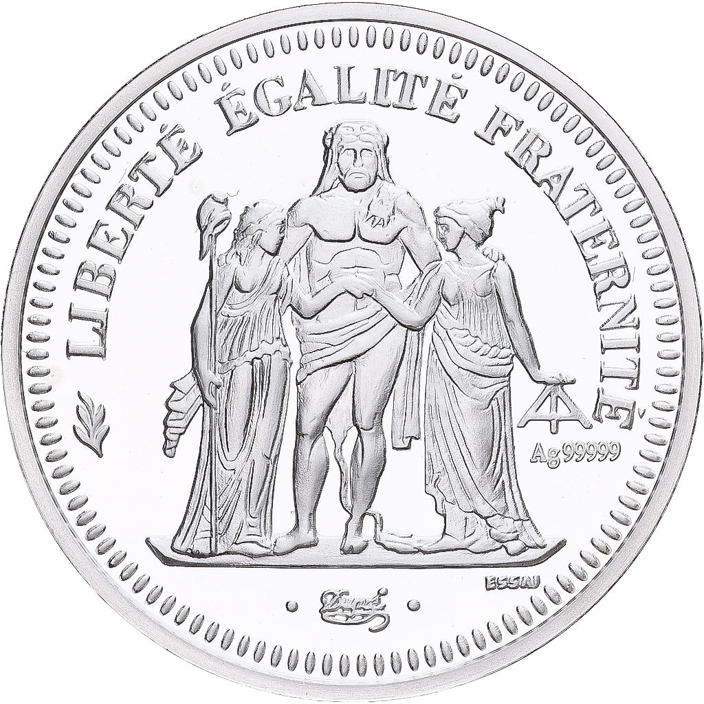 France, Medal, Reproduction de la 20 Francs Hercule 1973, Silver, MS(65-70)