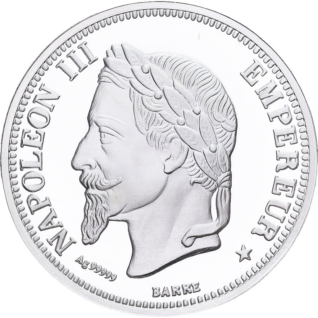 France, Medal, Reproduction de la 5 Francs Napoléon III 1861, Silver, MS(65-70)