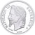 França, medalha, Reproduction de la 5 Francs Napoléon III 1861, Prata