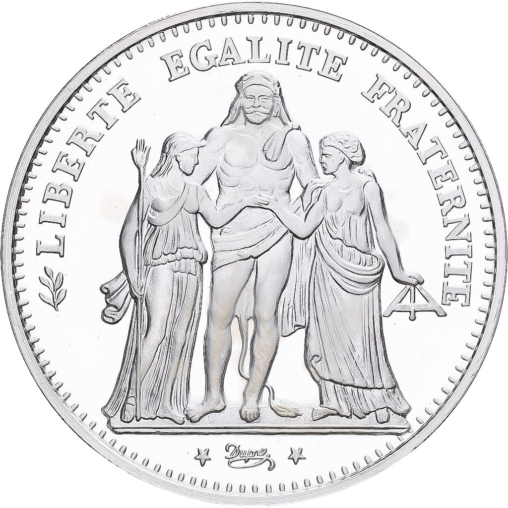 France, Médaille, Reproduction de la 5 Francs Camélinat 1871, Argent, FDC