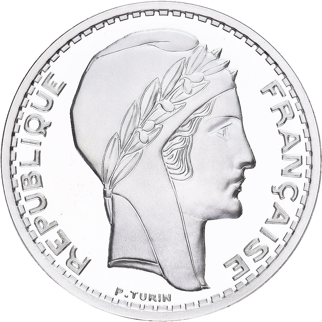 France, Medal, Reproduction de la 20 Francs TURIN 1939, Silver, MS(65-70)