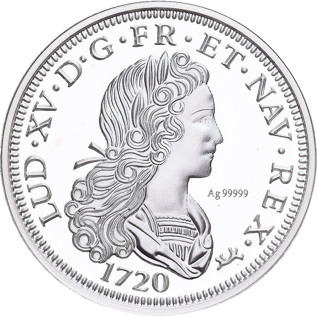 França, medalha, Reproduction du Petit Louis d'Argent 1720, Prata, MS(65-70)
