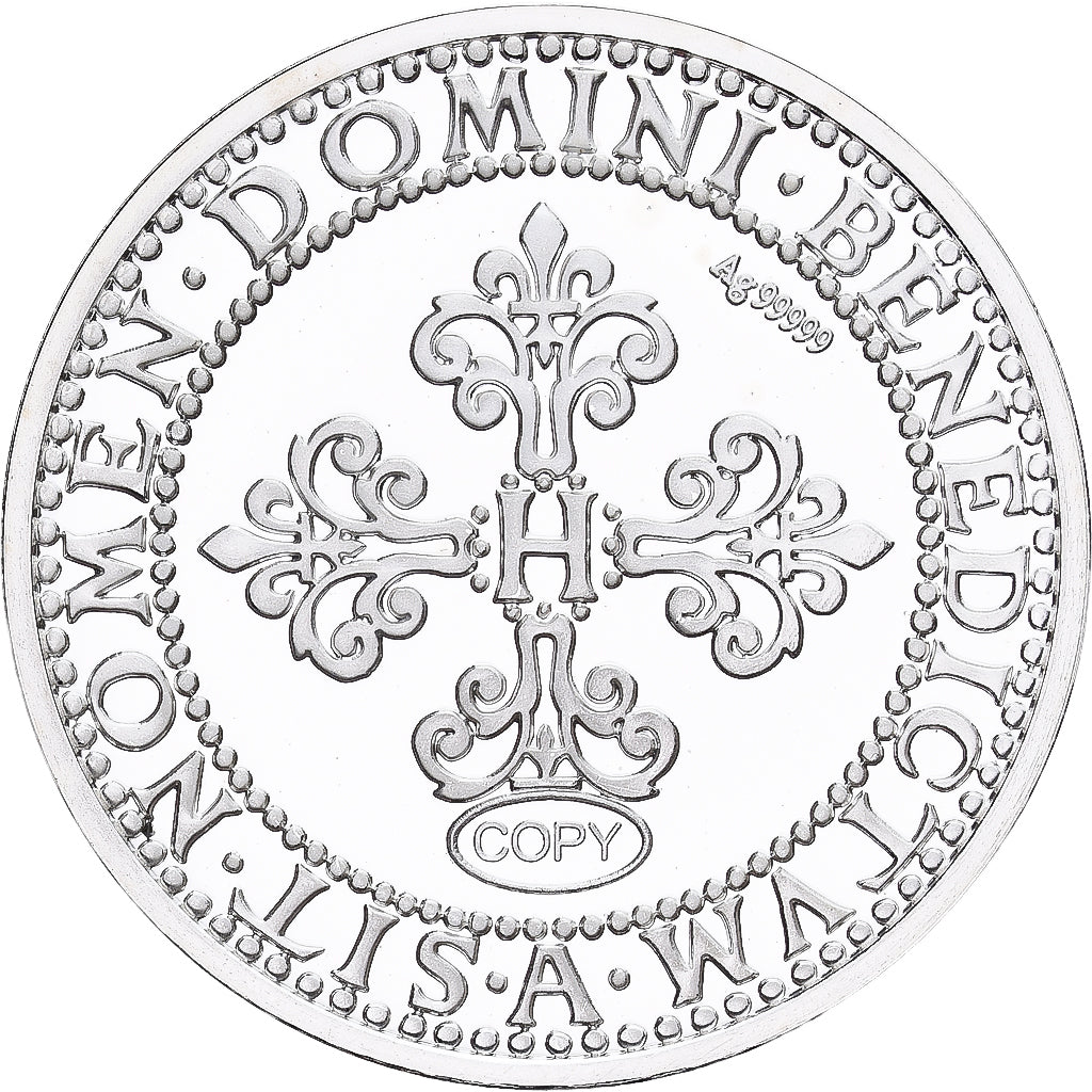 Francia, medaglia, Reproduction du Demi-Franc Henri IV 1607, Argento, FDC